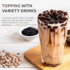 US Boba Co Unsweetened Tapioca Pearl, Easy to Cook, Tapioca Boba Balls for Tea Milk, Coffee & Dessert Topping, Fresh Made in USA, Brown Sugar Flavor, 1 Pound (Pack of 2)