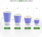 Restaurantware-12 Ounce Disposable Coffee Cups, 500 Ripple Wall Hot Cups For Coffee - Lids Sold Separately, Rolled Rim, Light Purple Paper Insulated Coffee Cups, For Hot Coffee, Tea, And More