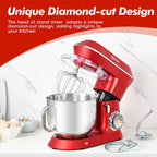Kitchen in the box Stand Mixer, 900W 7.5QT Kitchen Electric Mixer, 6-Speed Tilt-Head Food Mixer for Baking with Dough Hook,Wire Whip,Beater (Red)