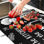 Halloween Skeleton Dish Drying Mat 18 X 24 Inch The Kitchen Is The Heart Of The Home For Kitchen Counter Reversible Dish Drying Pad Water Absorbing And Drying Mat For Kitchen Coffee Bar Decoration