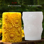 Rose Ball Candle Round Flower Peony Resin Mold - Resin Casting Silicone Molds for Home Decor & Candle Making Wave Spiral Mold