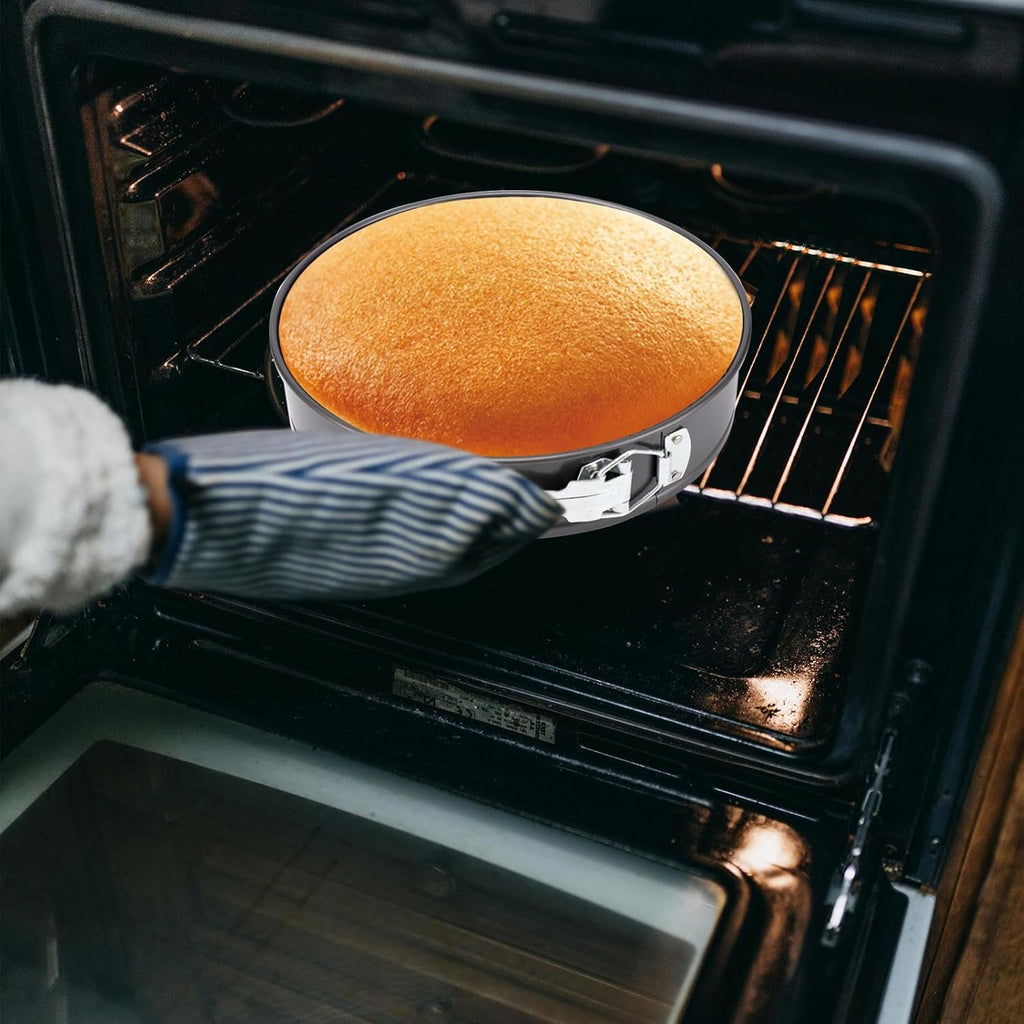 Springform Pan, Nonstick Cake Pan, Round cheesecake pan with leak-proof non-stick bottom removable bakeware.3 pieces 3 sizes, 7" 8" 9" for Cakes, Cheesecakes, Pizzas and Quiches.