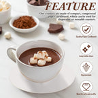 TaoBary 600 Pcs Disposable Paper Coasters Bulk 1MM, 4 Inch Round Cardboard Coasters Blank for Bar Drinks DIY Crafts Arts Wedding (White)