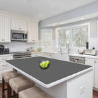 Silicone Mats for Kitchen Counter, 48"x32"(120cmx80cm) Large Heat Resistant Mat Kitchen Island Waterproof Countertop Protector Mat Nons-slip Extra Large Counter Mat, Dark Gray