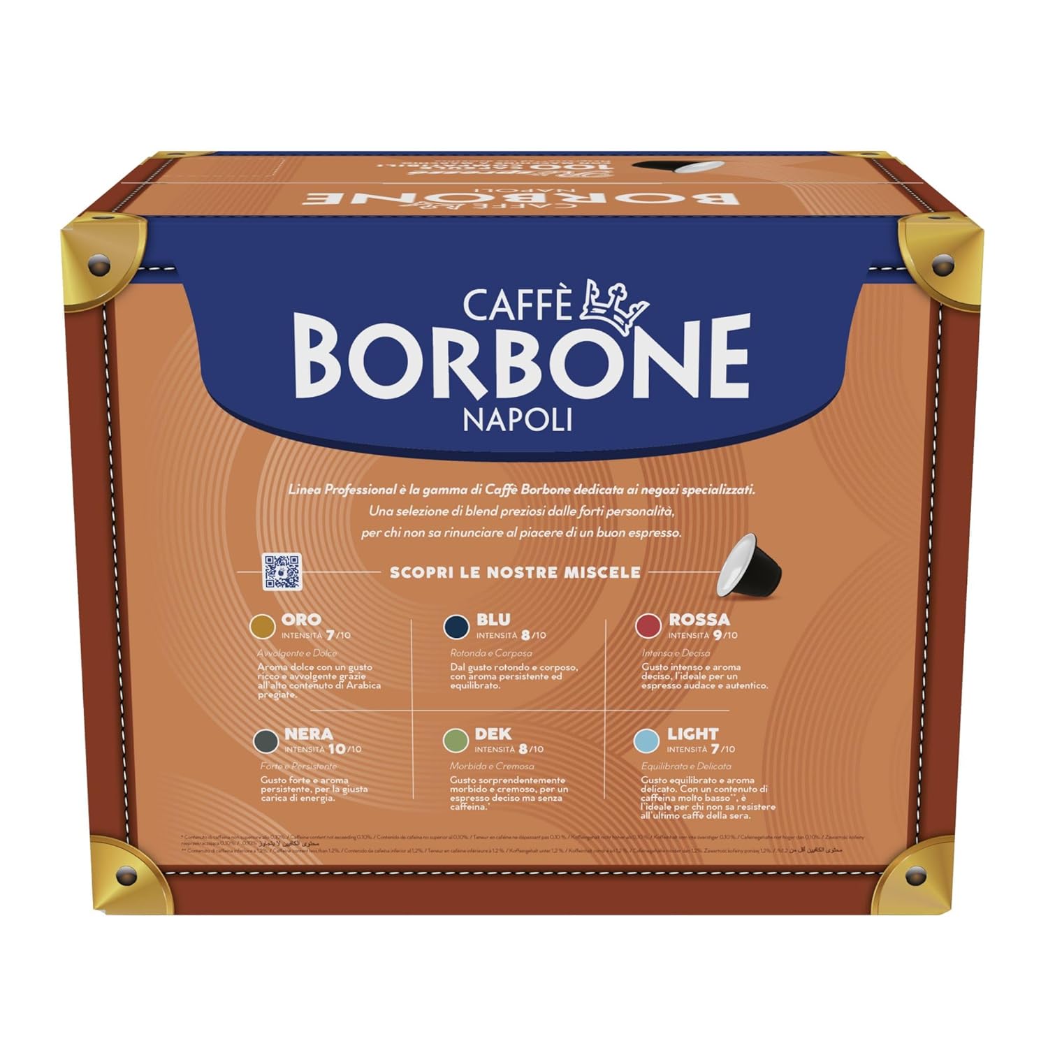 Caffè Borbone Nespresso Compatible Espresso Pods, Medium Roast Arabica and Robusta Blend, Intense Aroma and Full-Bodied Flavor, Blue Blend, 100 Pods