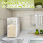 TBMax Rice Storage Container 20 Lbs, Crystal-Clear Large Food Container Rice Holder Bin with Measuring Cup for Flour, Sugar, Oatmeal, Kitchen Pantry Organization and Storage