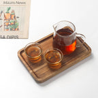 Bathroom Vanity Tray, Bathroom Tray for Counter, Toilet Tank Tray, Wood Bathroom Tray for Organizing and Home Decor (7.9 x 5.1 x 0.8 inch)