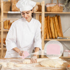 4 Pieces Food Scraper, Flexible Dough Scraper, Dough Scraper for Sourdough, Multifunctional Kitchen Scraper Tool, Baking Scraper, Bread Dough Cutter, Cake Smoother for Icing (White, Green, Blue, Pink)