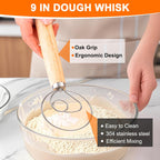 Sourdough Starter Kit,10 Inch Round & 9 Oval Cotton Rope Banneton Bread Proofing Basket with Bread Lame, Scraper,Sling, Dough Whisk,Perfect Gifts for Bakers Sourdough Bread Baking Supplies