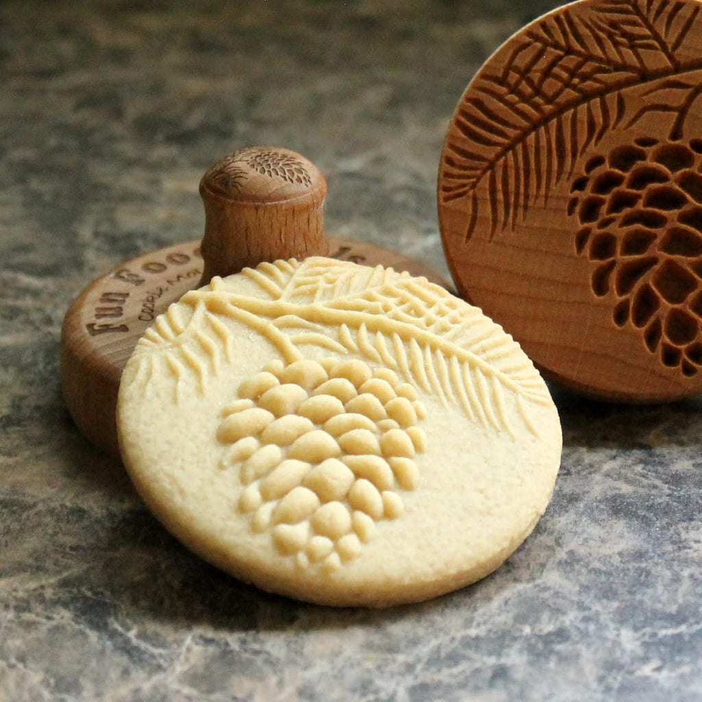 Wood Cookie Stamp, 2.5 Inch (Pine Cone CS-21)