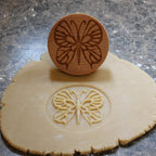 Wood Cookie Stamp, 2.5 Inch (Butterfly CS-013)