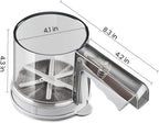 ‌3 Cup Flour Sifter, Sifter for Baking Sifter Handheld Baking Sieve Food-Grade Double-Filter Stainless Steel Flour Sifter Non-Rust Sifter used for Rapid Screening of Flour Apricot Flour Sugar Powder