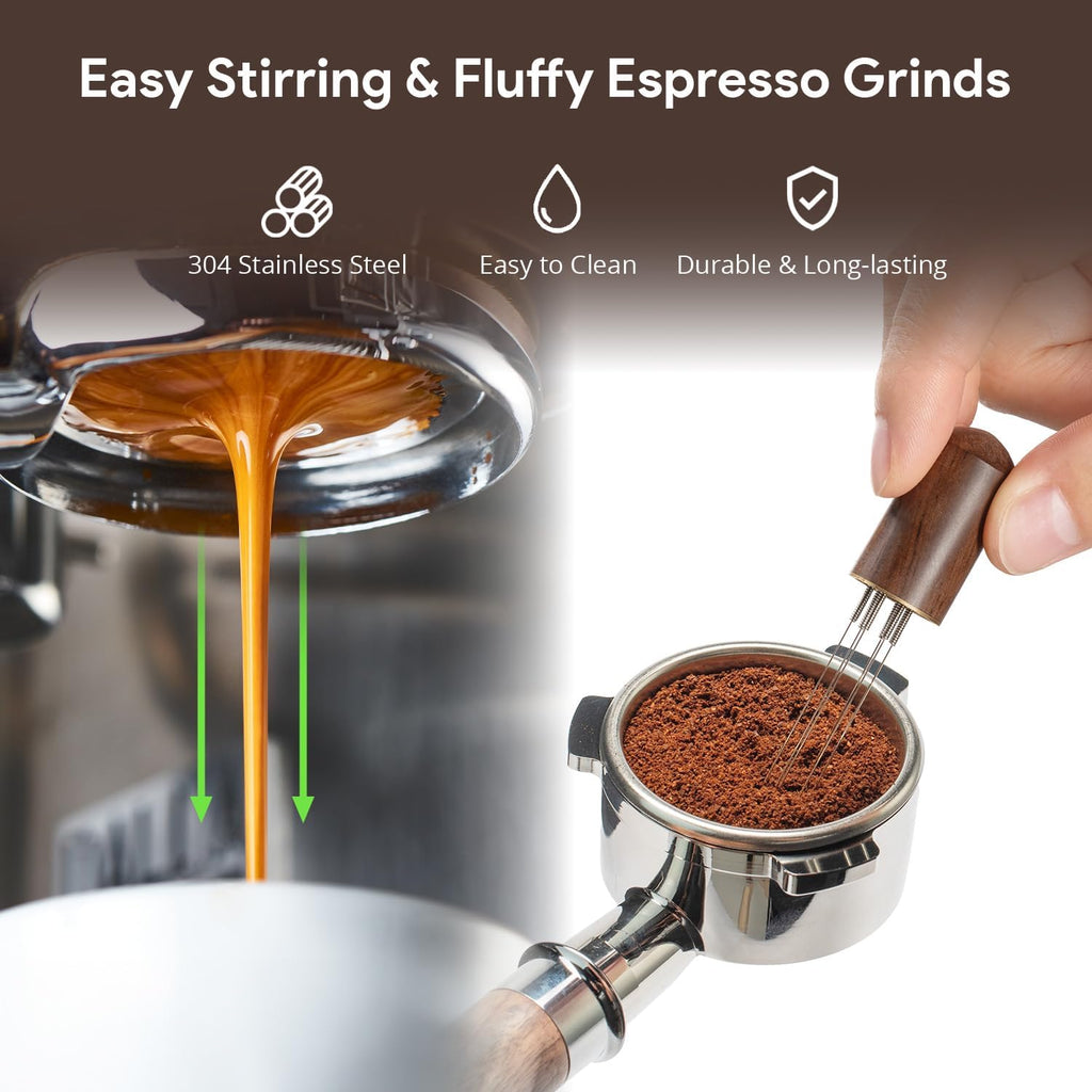 Espresso Accessories Kit 51mm Tamper: 51mm Espresso Tamper Set Espresso Kit Including Coffee Tamper, Milk Frothing Pitcher, WDT Tool Espresso, Tamper Mat, Latte Art Pen, Coffee Spoon, Coffee Stencils