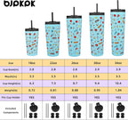BJPKPK 34oz Insulated Tumbler With lid And Straw Stainless Steel Tumblers Travel Coffee Mug Reusable Thermal Cup,Playground