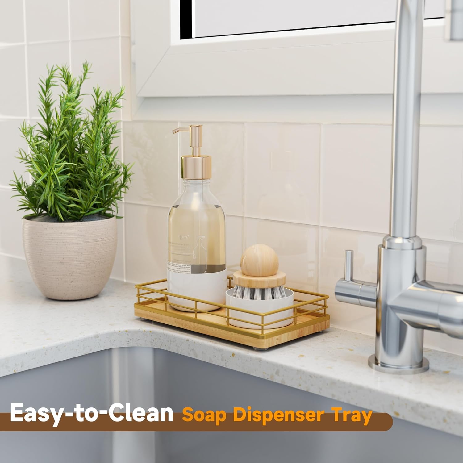 Wooden Decorative Tray, Oak 7.5" L Coffee Table Tray for Kitchen Countertop Soap Sponge Holder for Dresser Perfume Jewelry Candle Nightstand Table Centerpieces for Dining Room Decor Natural