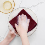 Homaxy 100% Cotton Waffle Weave Kitchen Dish Cloths, Ultra Soft Absorbent Quick Drying Dish Towels, 12 x 12 Inches, 6-Pack, Burgundy