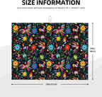 Mexican Colorful Bird and Floral Abstract Dish Drying Mats for Kitchen Counter, 18x24 inch Absorbent Decorative Microfiber Drying Pad, Anti-Slip & Absorption for Sink Small Appliances, Home Decor