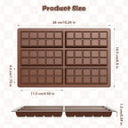 Chocolate Bar Mold,Dubai Chocolate Molds and Scraper for Stuffed Bar,Deep Large and Thick Chocolate Candy Bar Mold for Filling Knafeh Pistachio Kit
