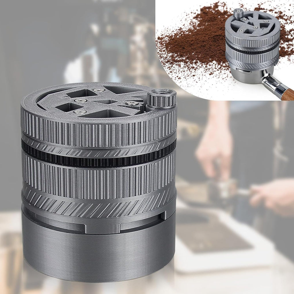 WDT Tool for Espresso - Professional 58mm Portafilter Coffee Distributor with 15 Adjustable Needles | Spirographic Spin Design for Even Extraction, Reduced Channeling & Barista-Perfect Shots