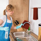 Kitinjoy 100% Cotton Waffle Weave Kitchen Towels, 6-Pack Super Soft and Absorbent Dish Towels for Drying Dishes, Kitchen Hand Towels, 13 in x 28 in, Rust