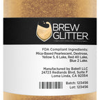 Gold BREW GLITTER Edible Glitter For Drinks, Cocktails, Beer, Garnish Glitter & Beverages | KOSHER & HALAL Certified | 100% Edible & Food Grade | Vegan, Gluten, Nut Free (50g, Gold)