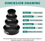 SHIKORI Cake Pan Set for Baking, Non-Stick Springform Pans Set of 4 (4, 7, 9 10 inch), Round Cheesecake Pan, Leak-Proof Cake Pans with Removable Bottom-Black 4 Pcs