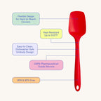 GIR: Get It Right Silicone Spoonula Spatula - 11 in Slate - Heat-Resistant up to 425°F & Non-Scratch Seamless Design - Dishwasher Safe Scraper & Stirring Tool