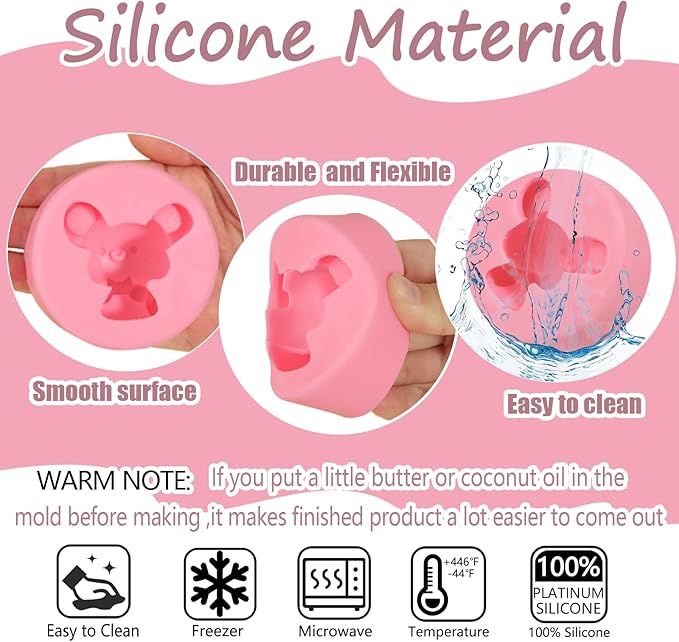 1 Pcs Cute Mouse Candy Silicone Mold, Cute Animal Chocolate Fondant Mold, for Theme Party Cake Decoration Kitchen Baking Bread Biscuit Making Dough Gum, Resin Crafts Clay Plaster