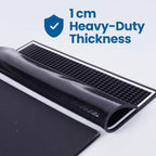 Premium Rubber Bar Mats for Countertop 18" x 12" White Edge Black Bar Mats for Bartending, Bar Service Mat, Home Bar, Coffee Mat Spill Matt (1 Piece)