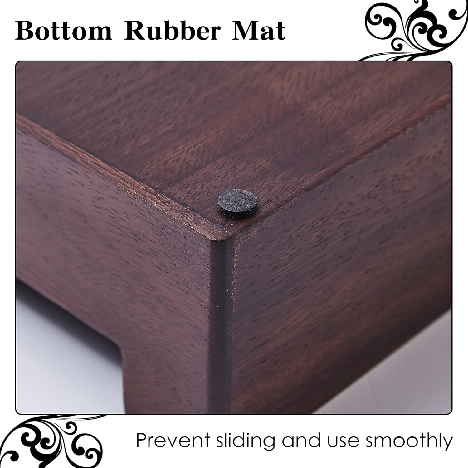 Wooden Espresso Knockout Box, 58mm Espresso Storage Box, Suitable For Storing 58mm Espresso Mashers, Dispensers, Natural Walnut Wood Masher Base (coffee)