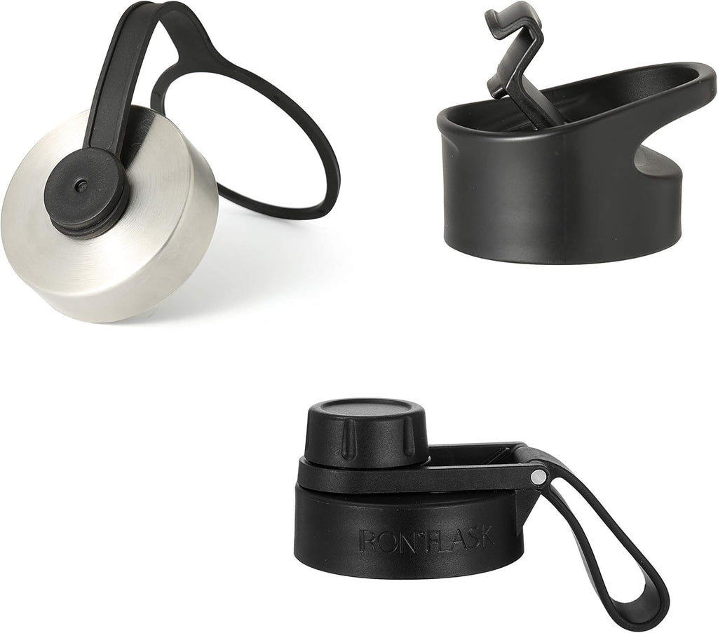 IRON °FLASK Camping & Hiking Hydration Flask with 3 Lids - Stainless Steel, Double Walled & Vacuum Insulated Water Bottle - Leak Proof & BPA Free (Terrazzo, Spout - 32 oz)