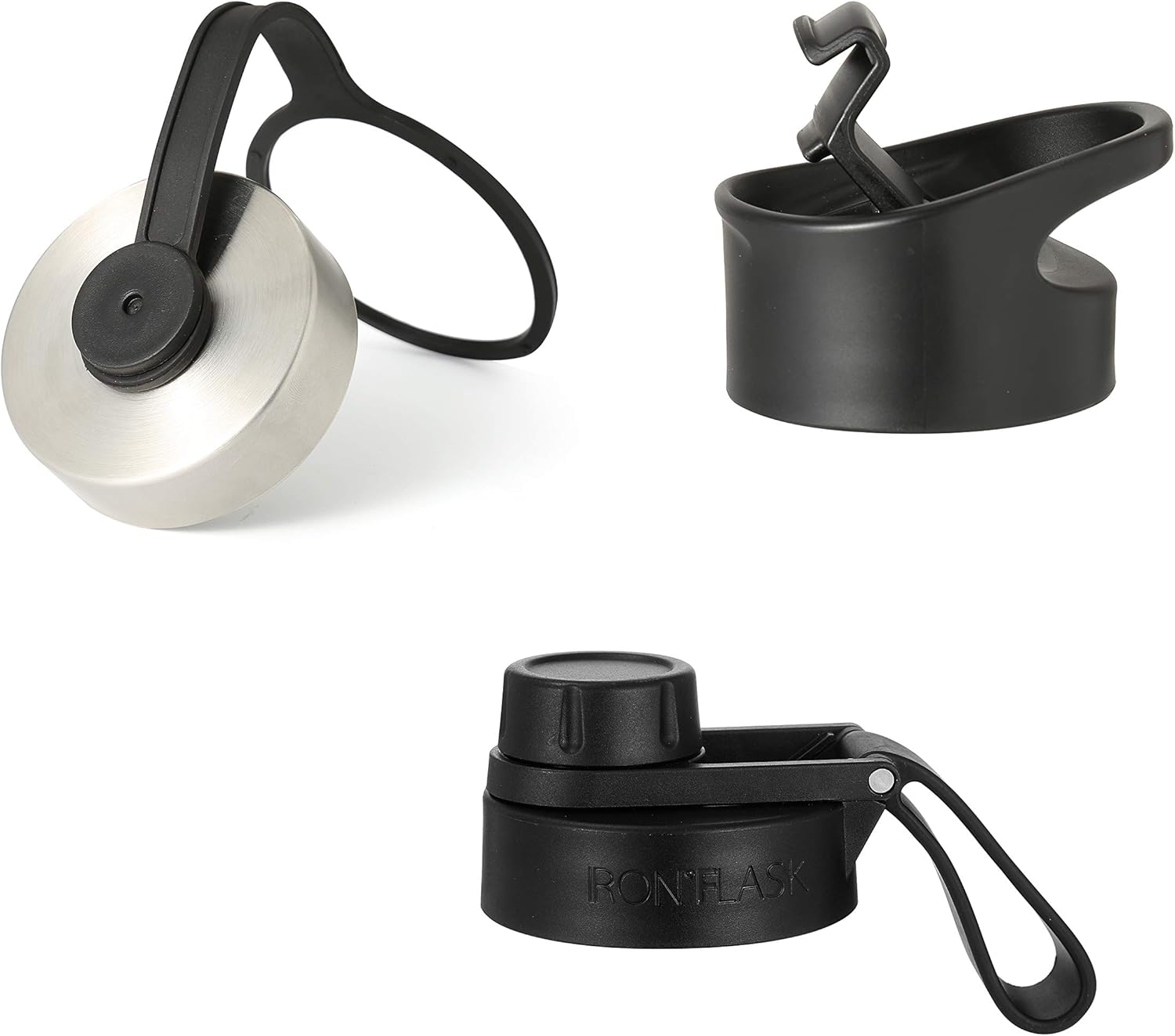 IRON °FLASK Camping & Hiking Hydration Flask with 3 Lids - Stainless Steel, Double Walled & Vacuum Insulated Water Bottle - Leak Proof & BPA Free (Terrazzo, Spout - 32 oz)