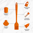 Silicone Basting Pastry Brushes, 5 Pack Heat Resistant Cooking Brush for Oil Butter Sauce, Food Brush for BBQ Grill Barbeque Kitchen Baking Cooking