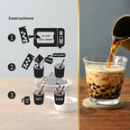 OKTEA Bubble Pearl Milk Tea with Brown Sugar Kit - Assam Blend, Slow-Roasted Brown Sugar, New Zealand Milk, Preservative-Free Tapioca, Serve Hot or Iced - Single Pack of 5 Servings