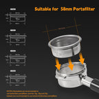 58MM Espresso Portafilter Basket, 18g Coffee Paper Filters, High Precision Extraction Portafilter Basket Filter, Fits for Most 58MM Coffee Machines