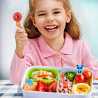 XANGNIER 60 Pcs Silicone Lunch Box Dividers with Animal Food Picks,Reusable Lunch Bento Box Accessories for Kids,Lunchbox Supplies Accessories,Back to School Lunch Essentials,Silicone Cupcake Liners