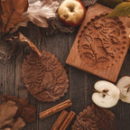 Wooden Cookie Mold - Biscuit Baking Cutter, Carved Embossing Stamp for DIY Shapes, Gingerbread, Pine Cone (Tit)