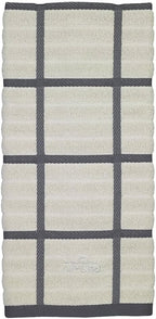 All-Clad Checked Kitchen Towel: Highly Absorbent, Super Soft Long Lasting - 100% Cotton, 17"x30" Tea Towel for Cleaning & Drying Dishes, Pans, Glassware, or Countertops, (1-Pack), Pewter