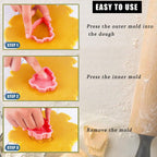 8 Pcs Christmas Cookie Cutters Set Baking Molds 3D Christmas Press type Cookie Cutter for Baking, Fondant, Cheese, and Pastries