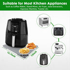 Appliance Slider 360° Rolling Tray for Coffee Maker- Bamboo Coffee Pot Slider Tray for Countertop Rotation Sliding Tray with Wheels, Appliances Mat Easily from Under the Cabinet, Gray (15.7"×13")