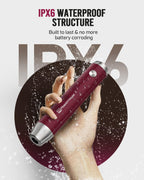 Maestri House Rechargeable Milk Frother, Adjustable 2-Speed Handheld Electric Foam Maker Waterproof Detachable Stainless Steel Whisk Drink Mixer Foamer for Lattes, Cappuccino, No Stand