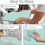 Dish Drying Mat 16" X 24", Super Absorbent & Cuttable Coffee Mats for Countertop, Kitchen Counter Mat Fits Under Coffee Maker or Machine, Hide Stain Drying Pad for Dish Drying Rack, Green