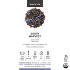 Teabloom Organic Fruity Black Tea, Berry Harvest Loose Leaf Tea, USDA Certified Organic & Kosher, Fresh Whole Leaf Blend in Reusable Gift Canister, 2.82 Ounce Loose Leaf Tea Canister Makes 35-50 Cups