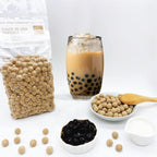 US Boba Co Unsweetened Tapioca Pearl, Easy to Cook, Tapioca Boba Balls for Tea Milk, Coffee & Dessert Topping, Fresh Made in USA, Brown Sugar Flavor, 1 Pound (Pack of 6)
