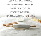Koville Marble Rolling Pin, Non-Stick African Stone Polished Dough Roller, Pasta, Dumpling, Ravioli, Fondant, Pie Crust, Kitchen Baking Pastry Tools(Namib Fantasy)