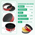 Springform Pan Set, Round Nonstick Pan (Red1)
