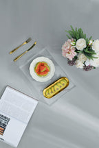 Clear Sturdy Acrylic Serving Tray with Handles-12x20Inch-Serving Coffee,Appetizer,Breakfast,Butler-Kitchen Countertop Tray-Makeup Drawer Organizer-Vanity Table,Ottoman Tray-Decorative