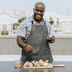 lepni.me Chefs Aprons | Cooking Baking Grilling for Home Restaurant | Premium Kitchen Aprons with Double Pocket for Men Women