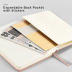 &And Per Se Dotted Journal Notebook, A5 Hardcover Bullet Dotted Journal, 160 Pages 100 gsm Thick Dotted Paper, 3 Sheets of Stickers Included - 5.7'' x 8''（Red）