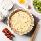 Sweejar Ceramic Pie Pan, 10 Inch Round Baking Dish, Non-Stick with Soft Wave Edge for Apple, Pumpkin, Pot Pies (Gradient Gray)